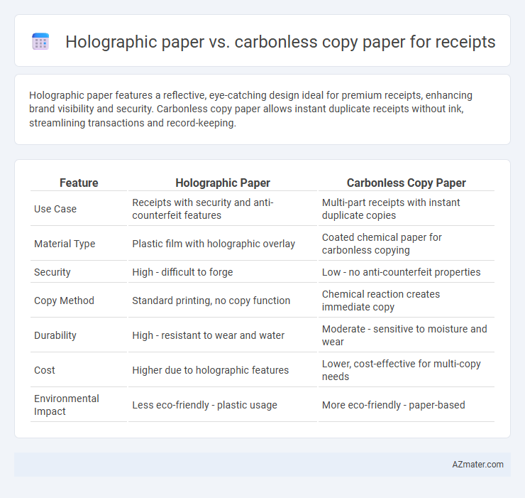 Holographic paper vs. carbonless copy paper for receipts - What is The Difference?
