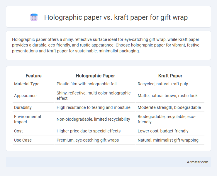 Holographic paper vs. kraft paper for gift wrap - What is The Difference?