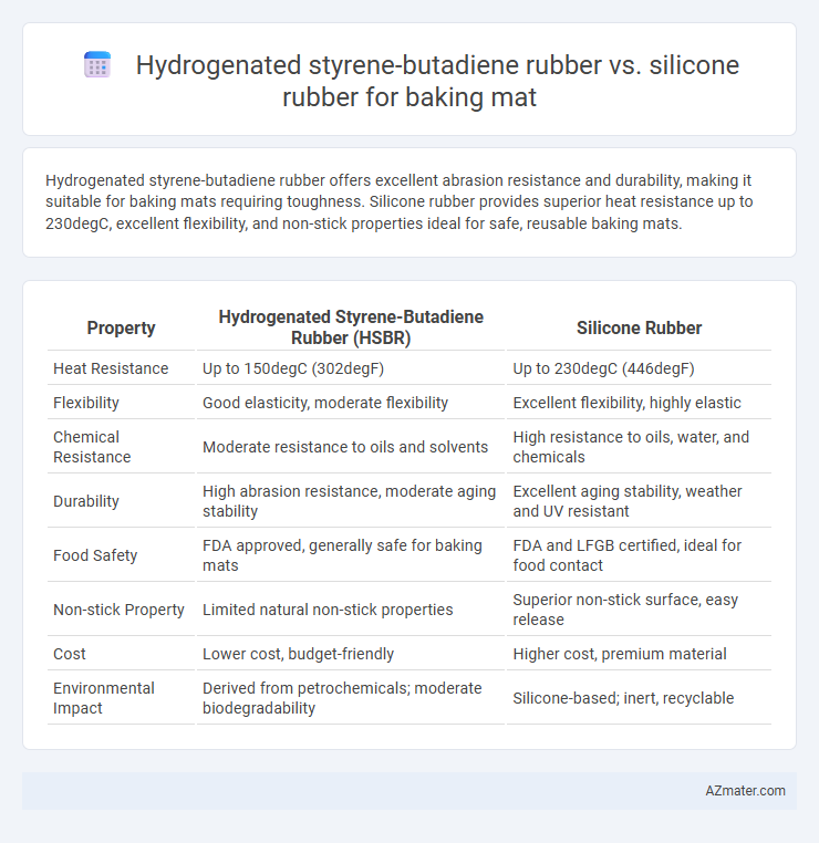 Hydrogenated styrene-butadiene rubber vs. silicone rubber for baking mat - What is The Difference?