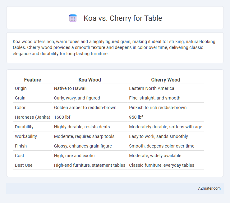 Koa vs. Cherry for Table - What is The Difference?