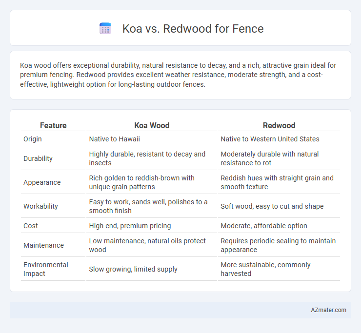 Koa vs. Redwood for Fence - What is The Difference?
