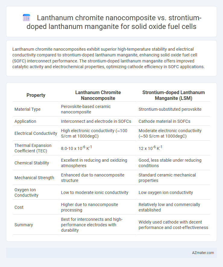 Lanthanum chromite nanocomposite vs. strontium-doped lanthanum manganite for solid oxide fuel cells - What is The Difference?