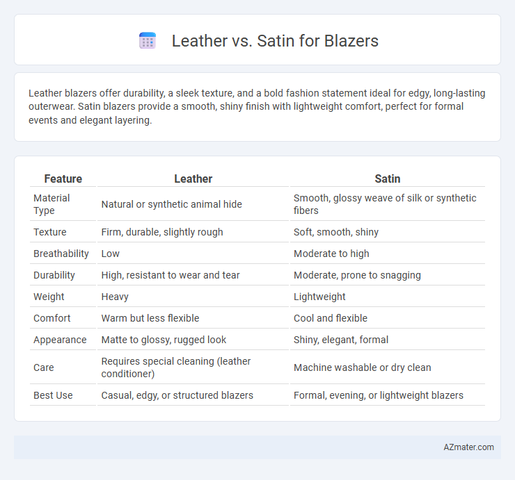 Leather vs. Satin for Blazers - What is The Difference?