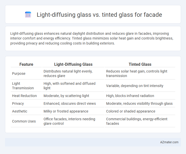 Light-diffusing glass vs. tinted glass for facade - What is The Difference?