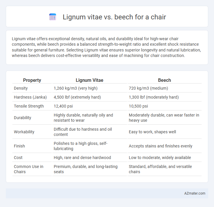 Lignum vitae vs. beech for a chair - What is The Difference?