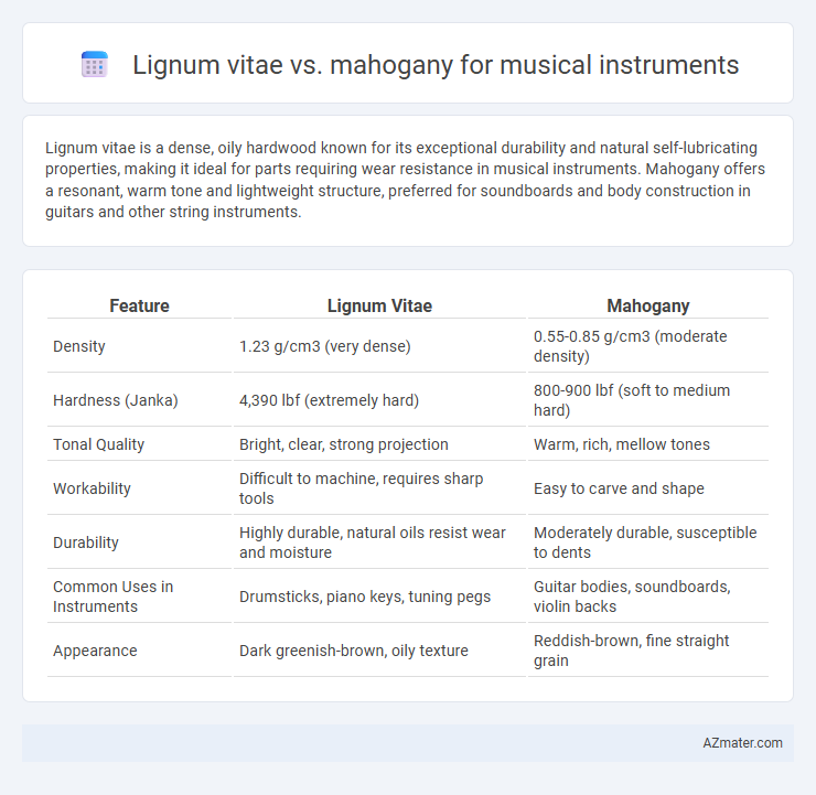 Lignum vitae vs. mahogany for musical instruments - What is The Difference?
