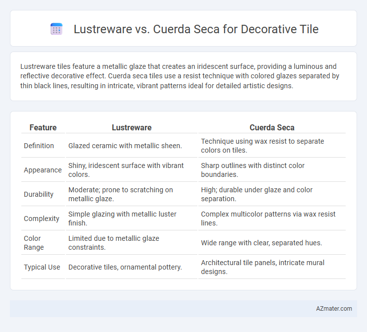 Lustreware vs. Cuerda Seca for Decorative Tile - What is The Difference?