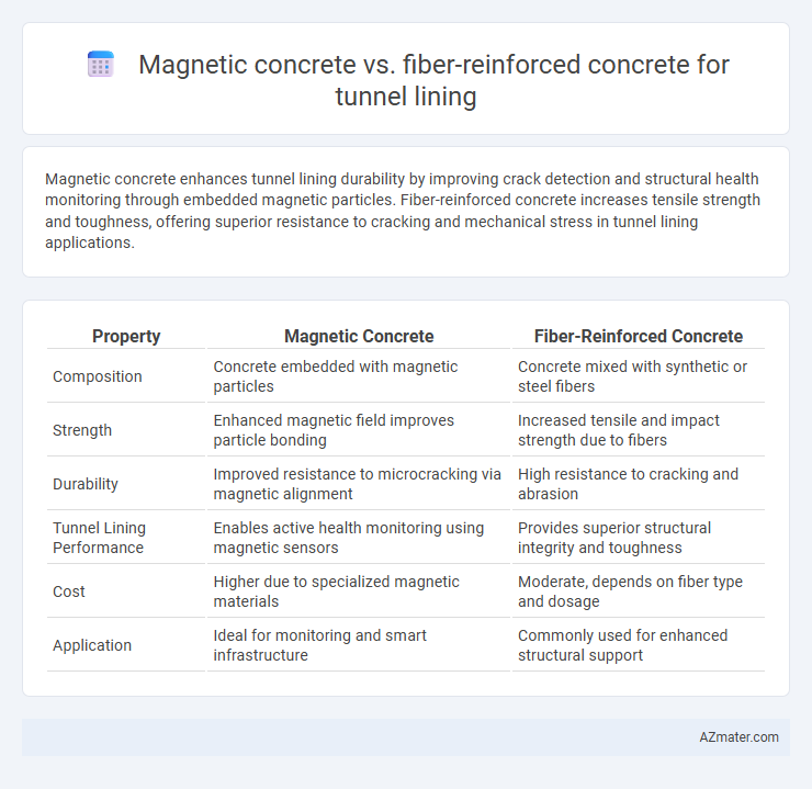 Magnetic concrete vs. fiber-reinforced concrete for tunnel lining - What is The Difference?