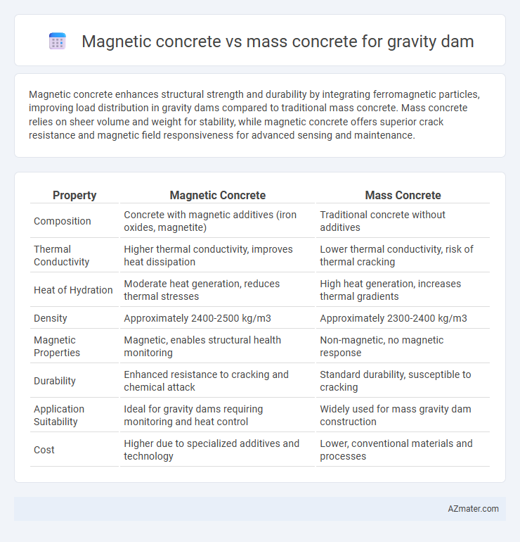 Magnetic concrete vs mass concrete for gravity dam - What is The Difference?