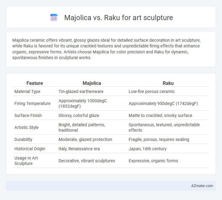 Majolica vs. Raku for art sculpture - What is The Difference?