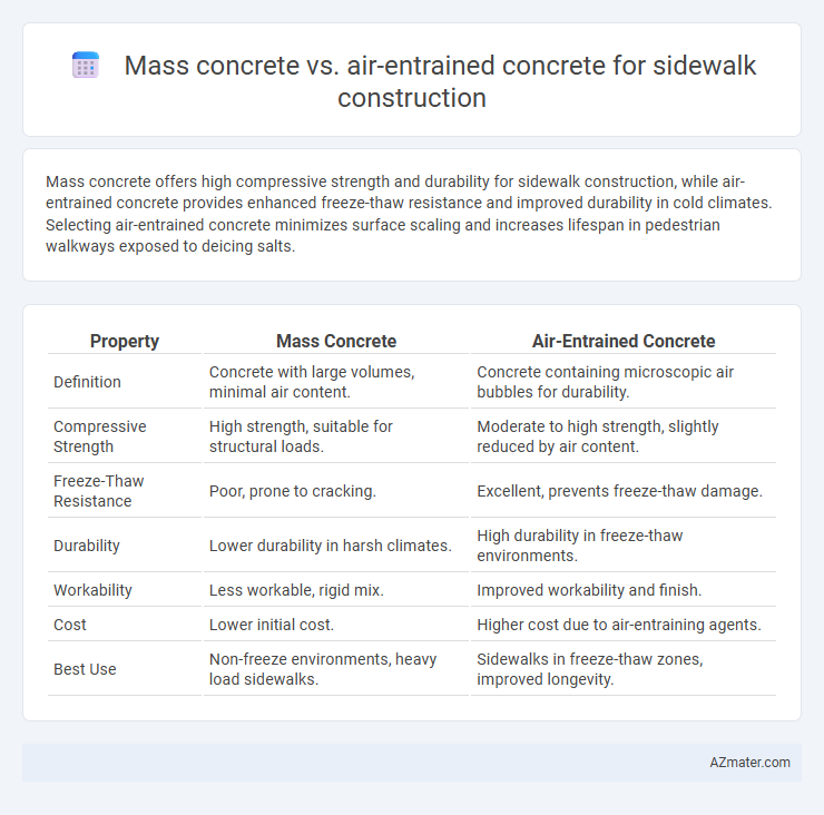 Mass concrete vs. air-entrained concrete for sidewalk construction - What is The Difference?