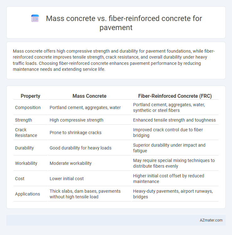 Mass concrete vs. fiber-reinforced concrete for pavement - What is The Difference?