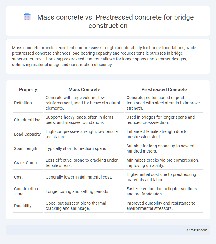 Mass concrete vs. Prestressed concrete for bridge construction - What is The Difference?