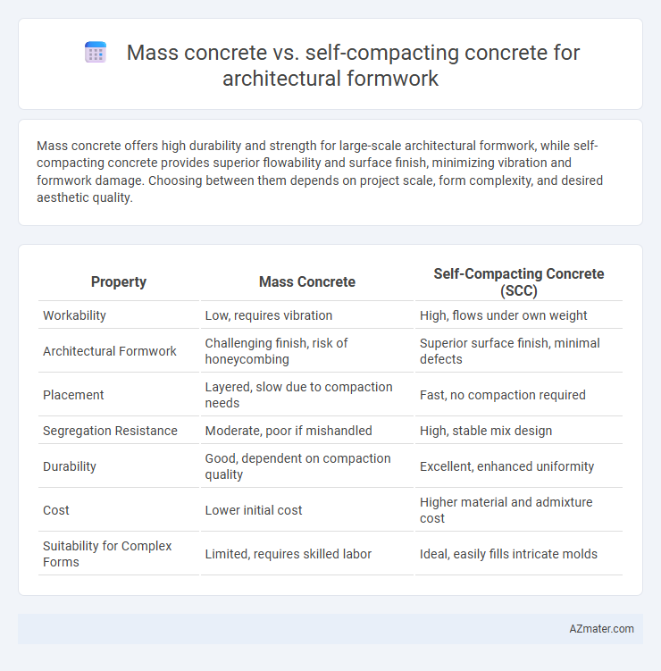 Mass concrete vs. self-compacting concrete for architectural formwork - What is The Difference?