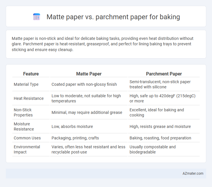 Matte paper vs. parchment paper for baking - What is The Difference?