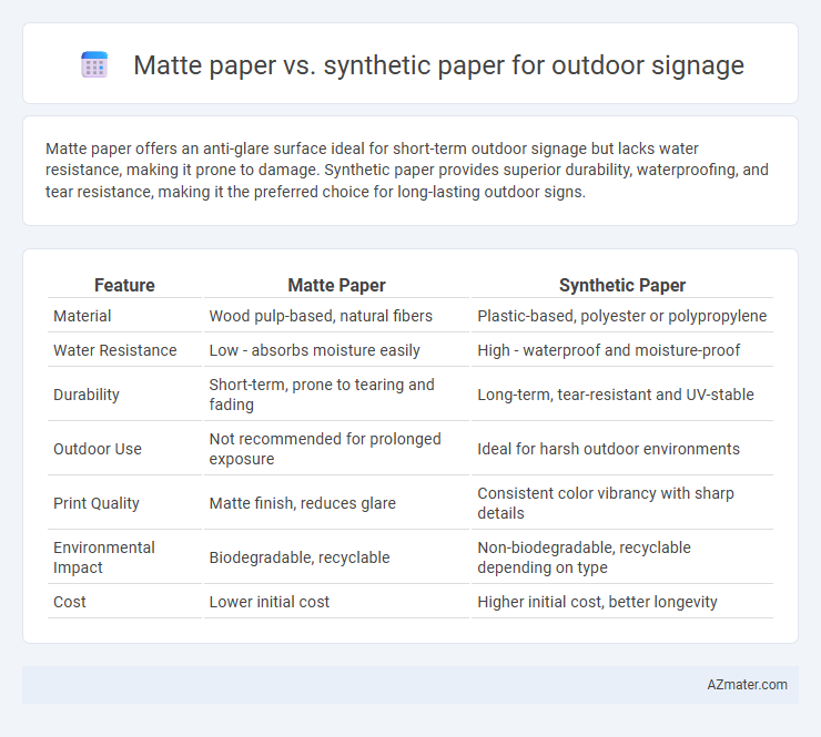 Matte paper vs. synthetic paper for outdoor signage - What is The Difference?