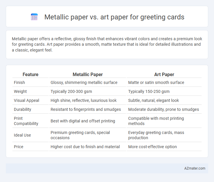 Metallic paper vs. art paper for greeting cards - What is The Difference?