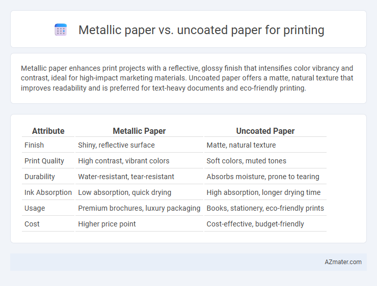Metallic paper vs. uncoated paper for printing - What is The Difference?
