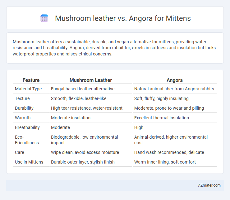Mushroom leather vs. Angora for Mittens - What is The Difference?