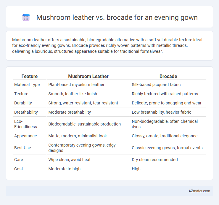 Mushroom leather vs. brocade for an evening gown - What is The Difference?