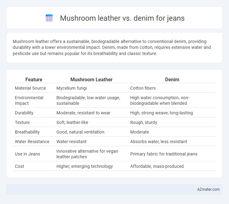 Mushroom leather vs. denim for jeans - What is The Difference?