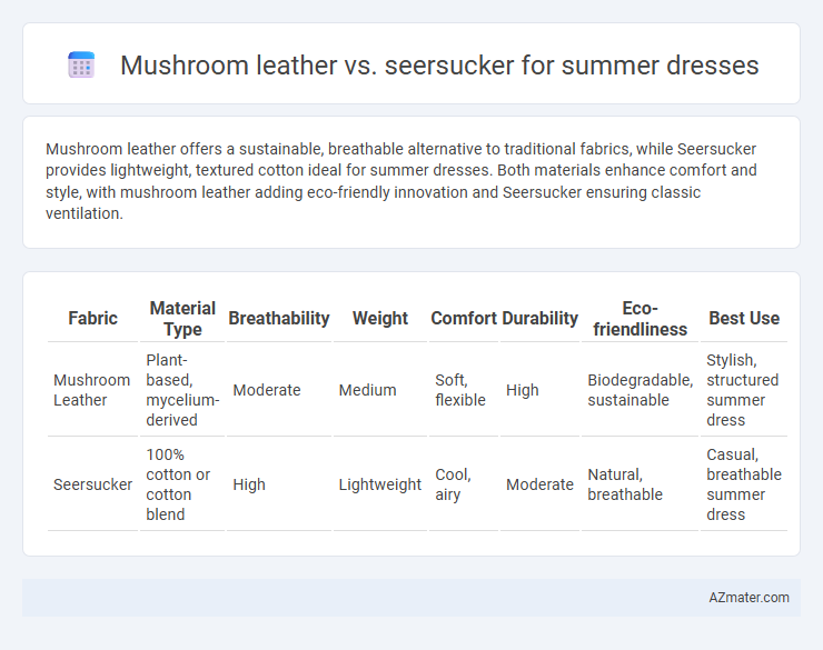 Mushroom leather vs. seersucker for summer dresses - What is The Difference?
