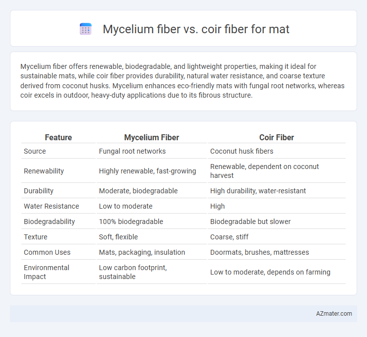 Mycelium fiber vs. coir fiber for mat - What is The Difference?