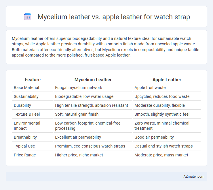 Mycelium leather vs. apple leather for watch strap - What is The Difference?