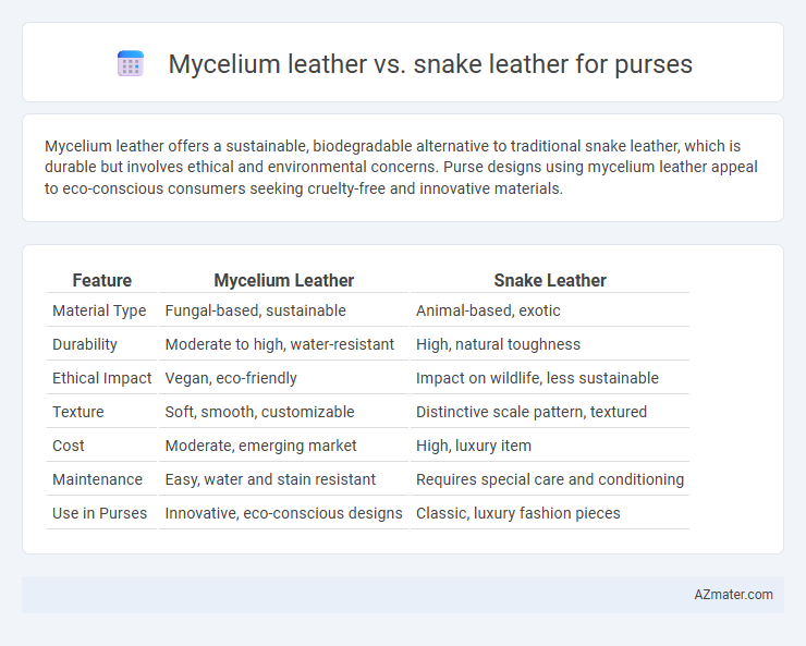 Mycelium leather vs. snake leather for purses - What is The Difference?