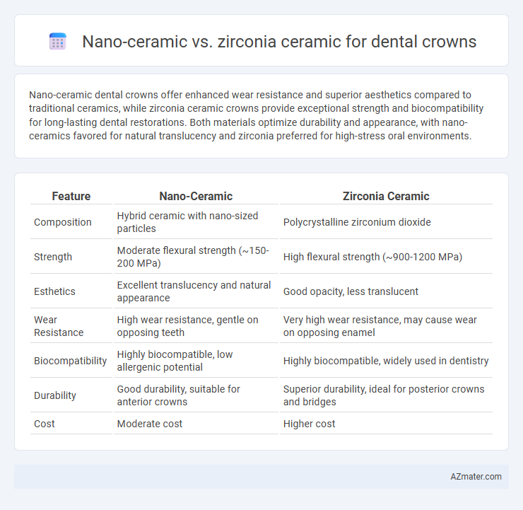 Nano-ceramic vs. zirconia ceramic for dental crowns - What is The Difference?