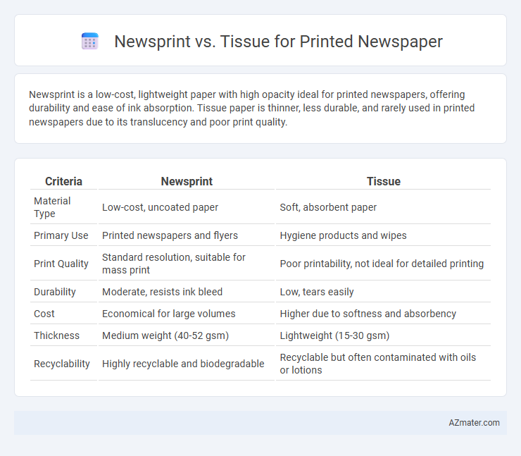 Newsprint vs. Tissue for Printed Newspaper - What is The Difference?
