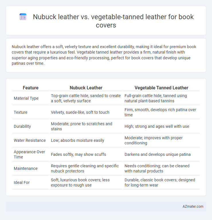 Nubuck leather vs. vegetable-tanned leather for book covers - What is The Difference?