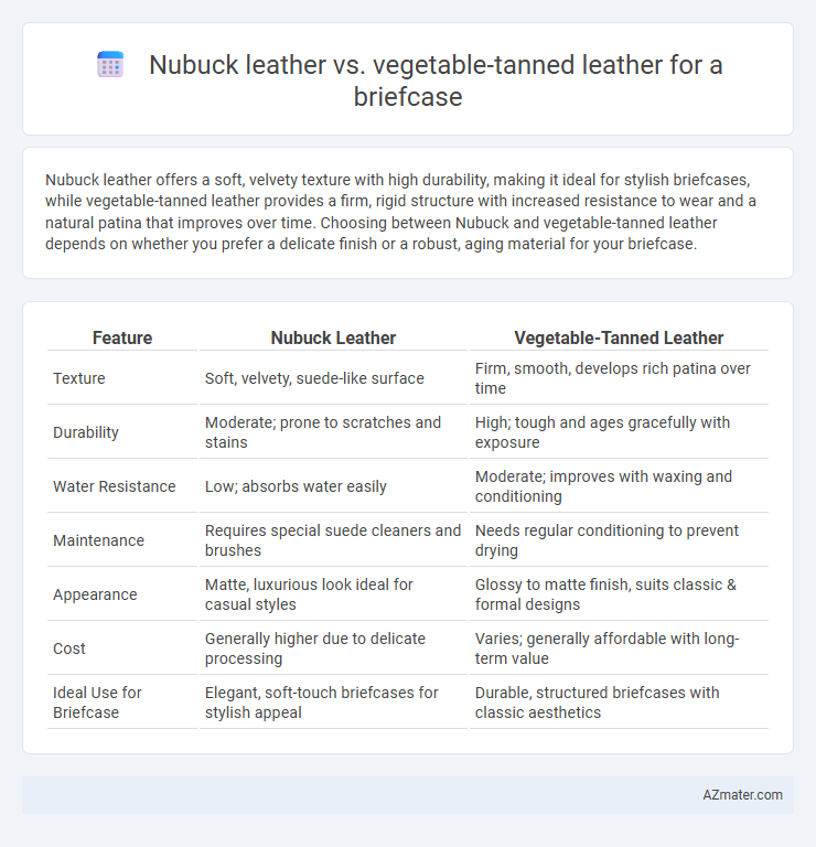 Nubuck leather vs. vegetable-tanned leather for a briefcase - What is The Difference?