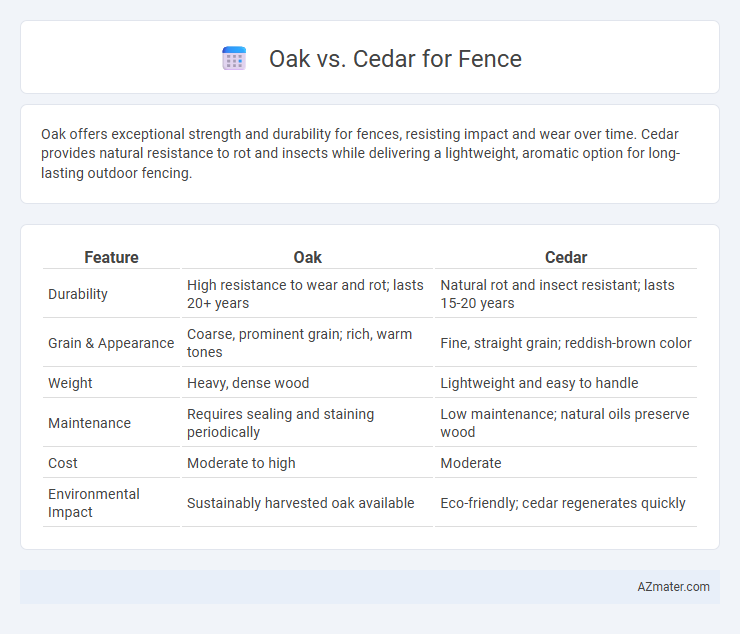 Oak vs. Cedar for Fence - What is The Difference?