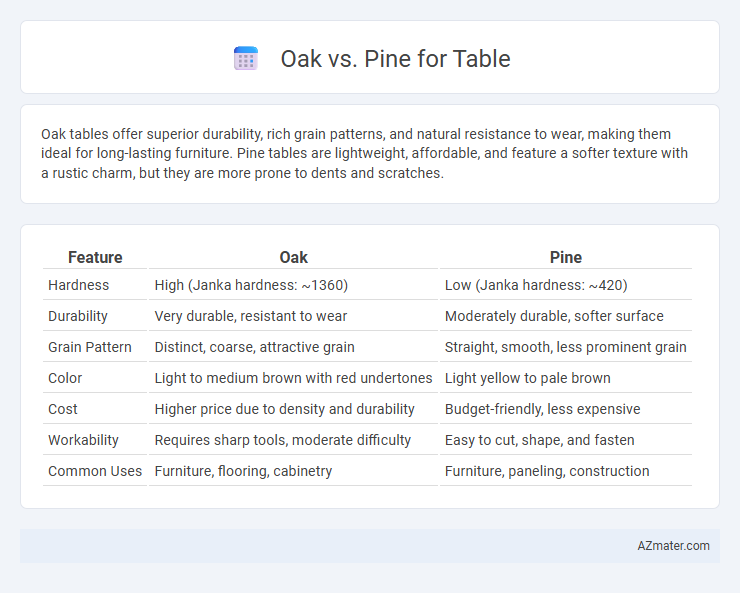 Oak vs. Pine for Table - What is The Difference?