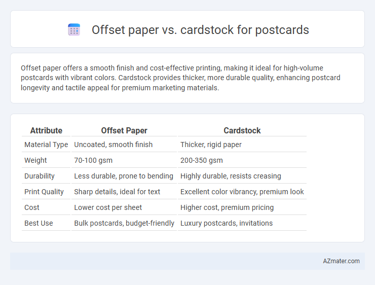 Offset paper vs. cardstock for postcards - What is The Difference?