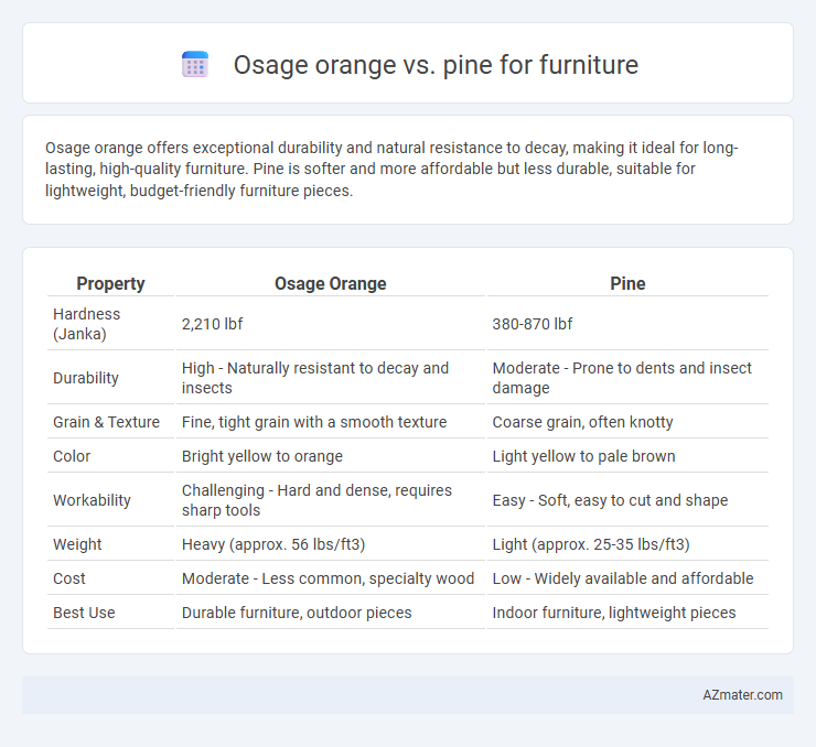 Osage orange vs. pine for furniture - What is The Difference?