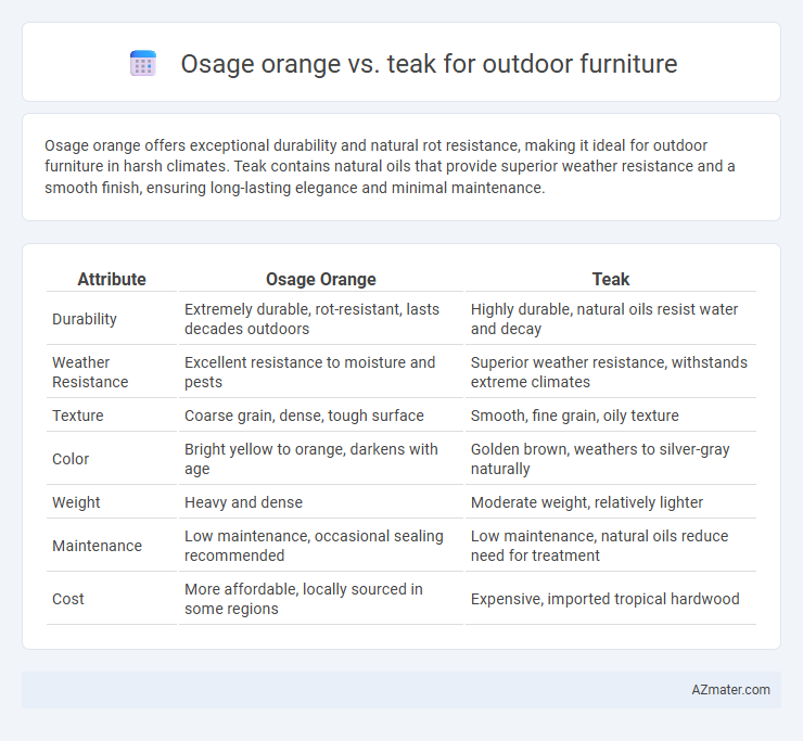Osage orange vs. teak for outdoor furniture - What is The Difference?