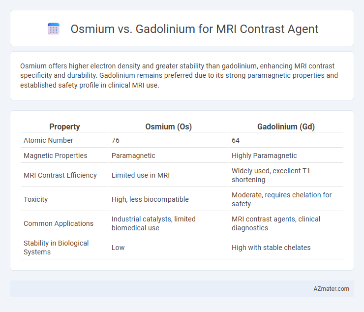 Osmium vs. Gadolinium for MRI Contrast Agent - What is The Difference?