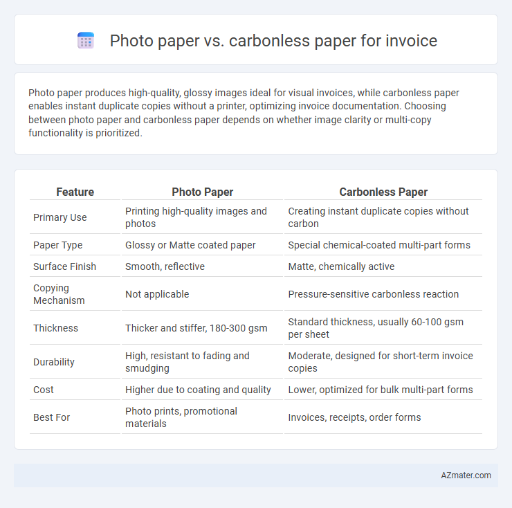Photo paper vs. carbonless paper for invoice - What is The Difference?