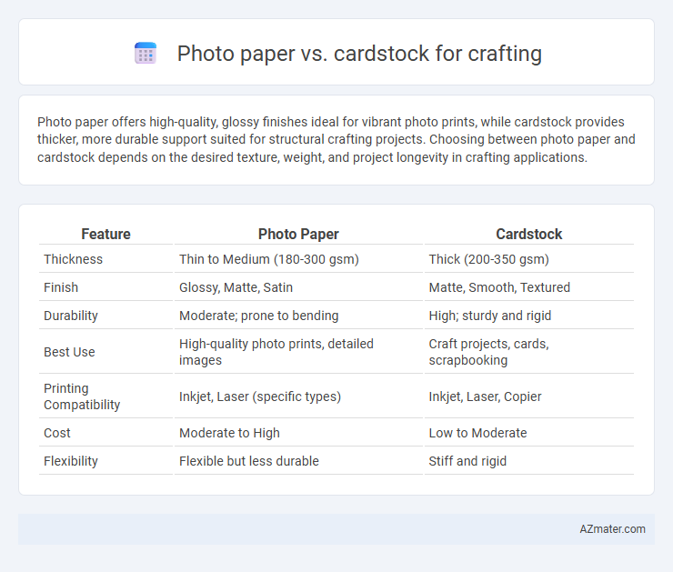 Photo paper vs. cardstock for crafting - What is The Difference?