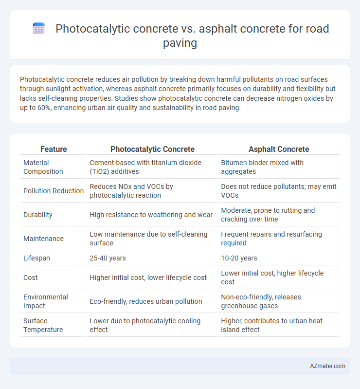 Photocatalytic concrete vs. asphalt concrete for road paving - What is The Difference?