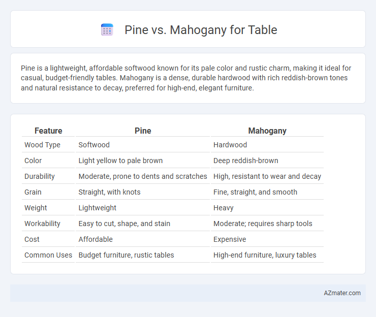 Pine vs. Mahogany for Table - What is The Difference?