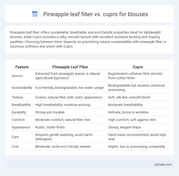 Pineapple leaf fiber vs. cupro for blouses - What is The Difference?