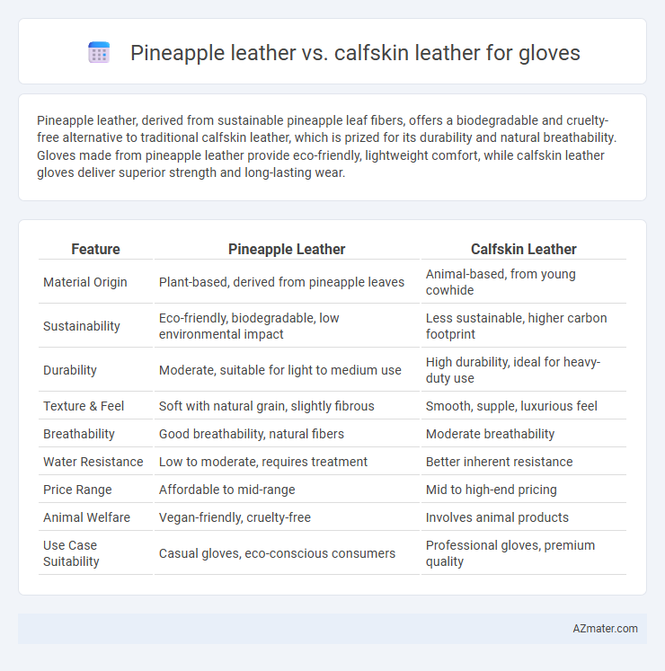 Pineapple leather vs. calfskin leather for gloves - What is The Difference?