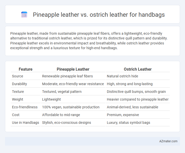 Pineapple leather vs. ostrich leather for handbags - What is The Difference?