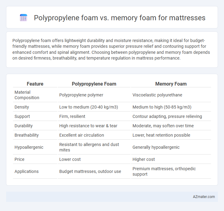 Polypropylene foam vs. memory foam for mattresses - What is The Difference?