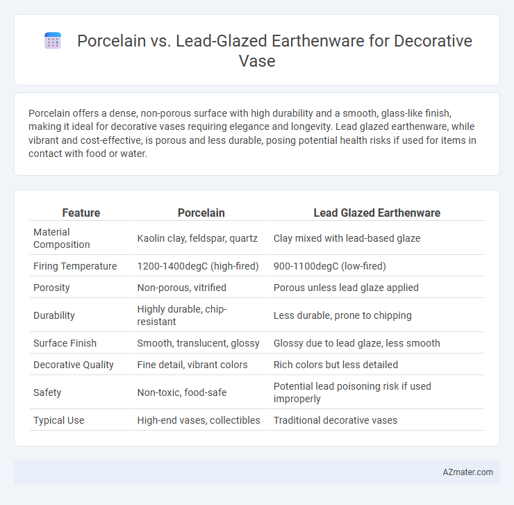 Porcelain vs. Lead-Glazed Earthenware for Decorative Vase - What is The Difference?