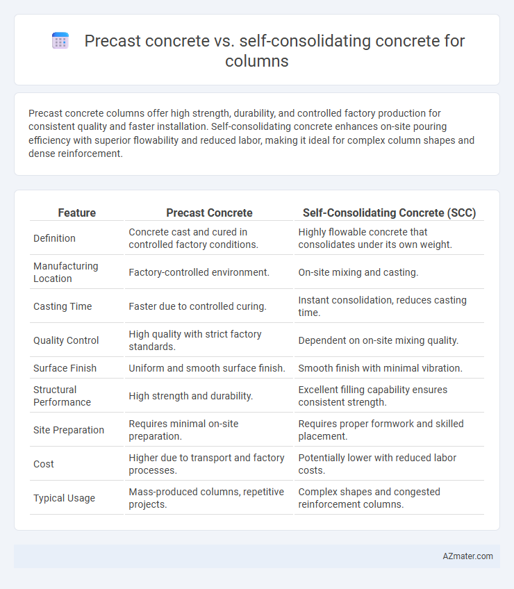Precast concrete vs. self-consolidating concrete for columns - What is The Difference?