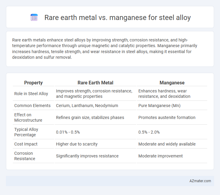 Rare earth metal vs. manganese for steel alloy - What is The Difference?